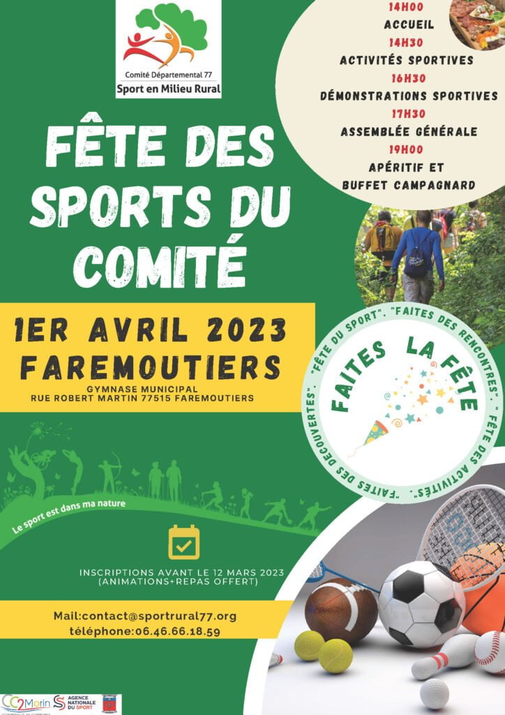 Fête des Sports du Comité - 1er Avril 2023 FAREMOUTIERS